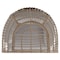 Manhattan Comfort Spezia Freestanding Steel and Rattan Outdoor Egg Chair with Cushions in Grey OD-HC002-GY - alternate 9